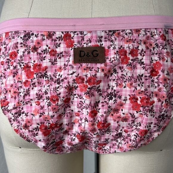 Dolce & Gabbana Beachwear Pink Floral Triangle Bow Bikini - Picture 7 of 12